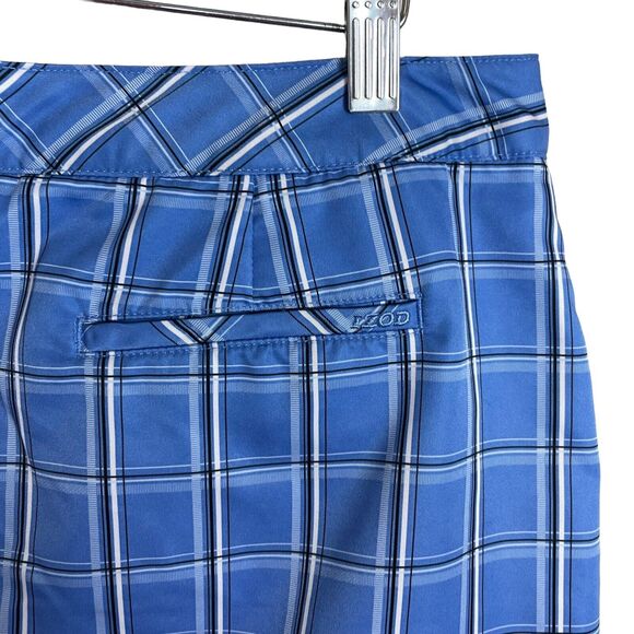 Izod XFG Golf Blue Black White Plaid Stretch Women's size 12 Skort Skirt - Picture 6 of 8